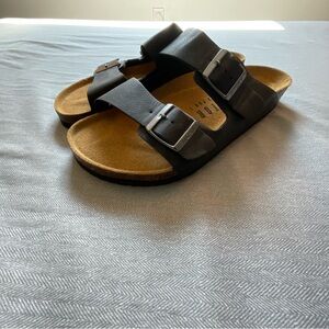 Birkenstock Black and Brown Sandals with Adjustable Straps